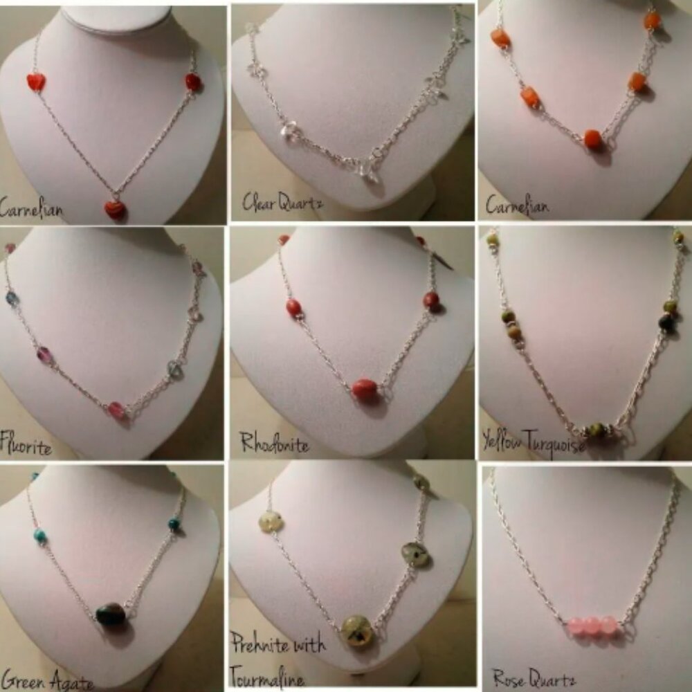 PREVIEW Assorted crystal gemstone necklaces